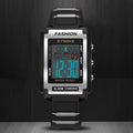 SYNOKE Men's Rectangular Sports Watch - Waterproof to 50M, Night Light, Large Display, Alarm Function, Retro Trend Design
